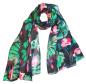 Preview: Scarf 100% Silk Paj Green Black Pink